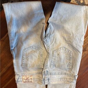 True Religion Light Blue Straight Leg Jeans